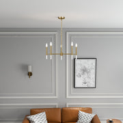 Courtyard - 5 Light Candle Chandelier - Clear / Gold - R&R Furniture Gallery (Fountain Valley, CA)
