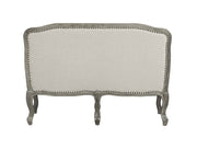 Tania - Loveseat With 2 Pillows - Cream Linen & Gray - R&R Furniture Gallery (Fountain Valley, CA)