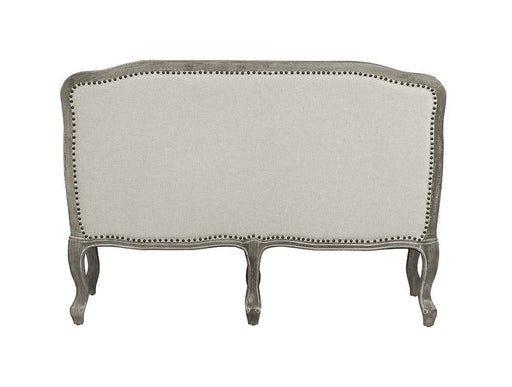 Tania - Loveseat With 2 Pillows - Cream Linen & Gray - R&R Furniture Gallery (Fountain Valley, CA)