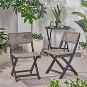 Bistro Foldable Chair With Wicker Backrest - R&R Furniture Gallery (Fountain Valley, CA)