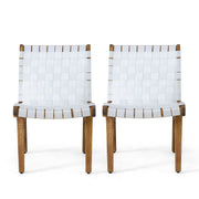 White Charlotte lounge chair by Noble House, featuring sleek modern design and plush cushioning for comfortable seating.