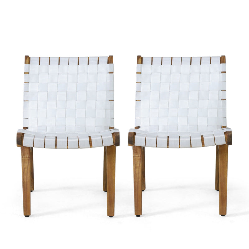 White Charlotte lounge chair by Noble House, featuring sleek modern design and plush cushioning for comfortable seating.