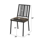 Zudora - Side Chair (Set of 2) - Synthetic Leather & Black - R&R Furniture Gallery (Fountain Valley, CA)