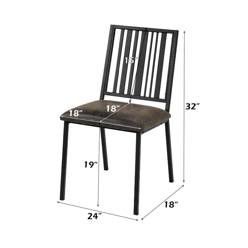 Zudora - Side Chair (Set of 2) - Synthetic Leather & Black - R&R Furniture Gallery (Fountain Valley, CA)
