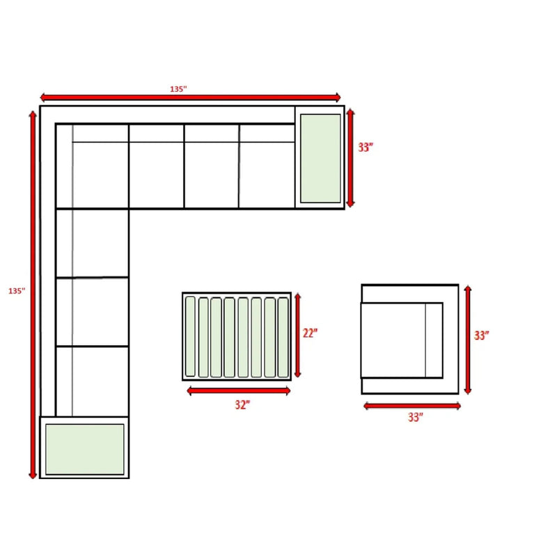Stylish Entertainment Sectional Set, Outdoor Living - R&R Furniture Gallery (Fountain Valley, CA)