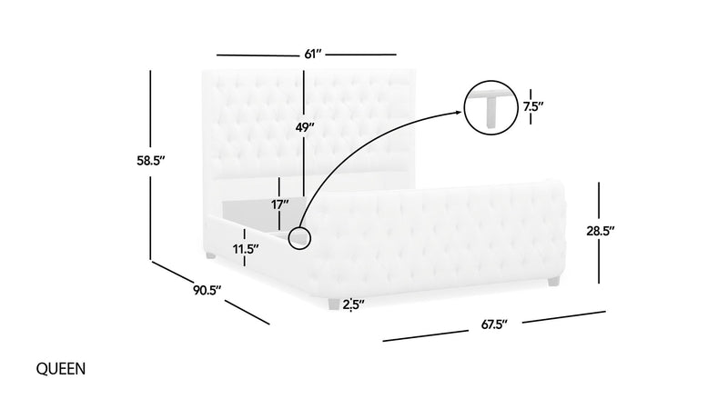 Brooklyn - Tufted Panel Bed Headboard And Footboard Set - R&R Furniture Gallery (Fountain Valley, CA)