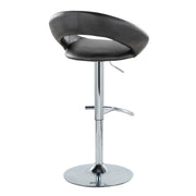 Lumi Source Posh contemporary adjustable barstool set with swivel and rounded T footrest, featuring sleek modern design.