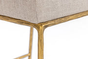 Beasley - Modern Beige Linen + Brass Counter Chair — view 5