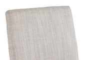 Beasley - Modern Off-White Linen + Brass Counter Chair — view 4