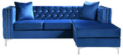 Glory Furniture Paige stationary sectional sofa with chaise, featuring plush cushions and modern design for comfortable seating.