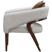 Houston - Accent Chair - Pebble / Walnut - R&R Furniture Gallery (Fountain Valley, CA)