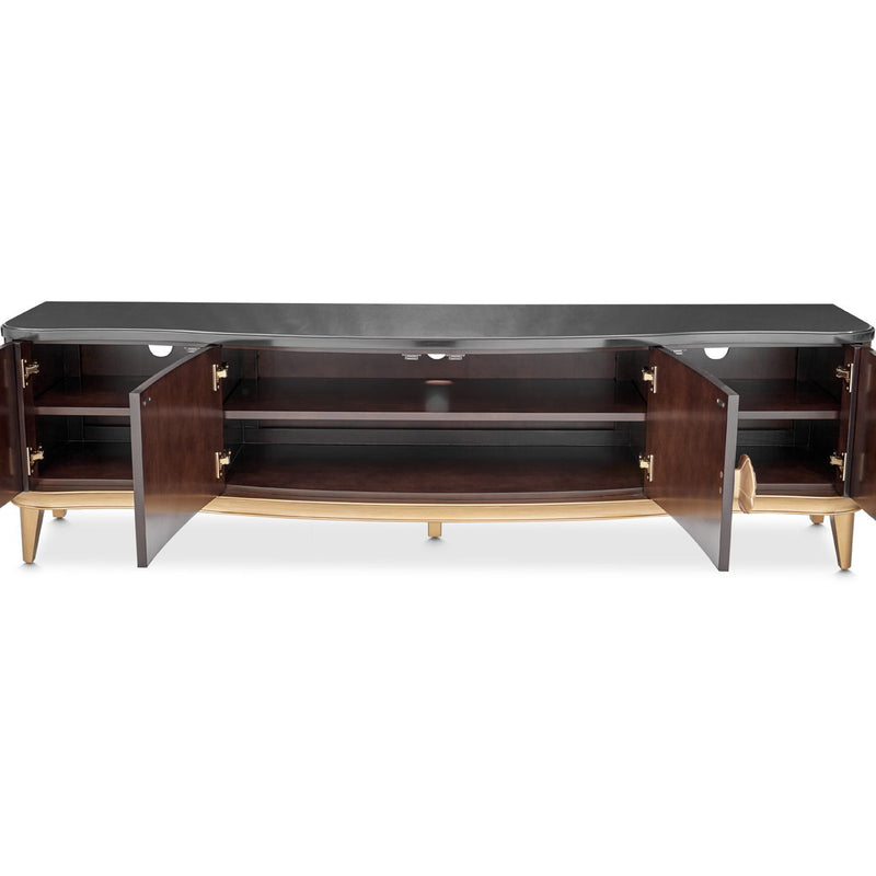 Camellia Field - Media Cabinet - Dark Brown - R&R Furniture Gallery (Fountain Valley, CA)
