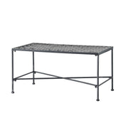 Luna - Outdoor Iron Coffee Table - Black Brush Silver - R&R Furniture Gallery (Fountain Valley, CA)