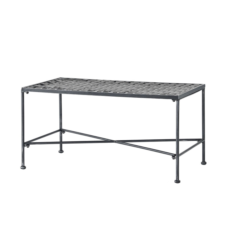 Luna - Outdoor Iron Coffee Table - Black Brush Silver - R&R Furniture Gallery (Fountain Valley, CA)