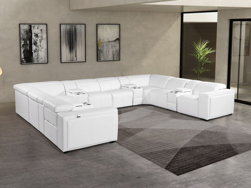 1224 - 12-Piece U-Shaped Sectional Sofa In With 4 Power Recliners & Power Headrests - R&R Furniture Gallery (Fountain Valley, CA)