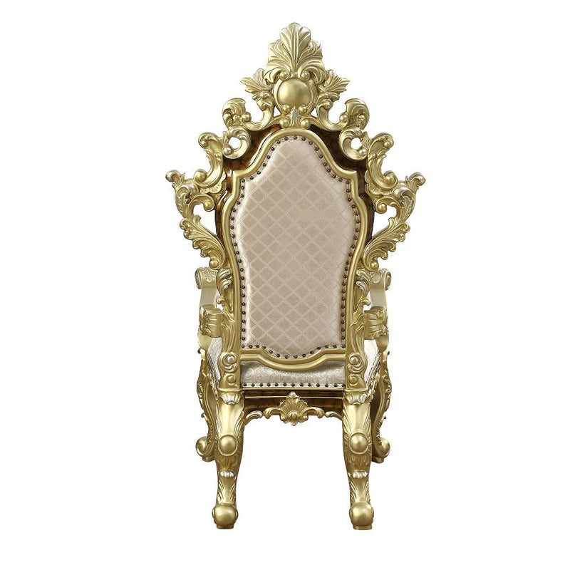 Desiderius - Arm Chair (Set of 2) - Antique Gold & Hand-Painted Brown - R&R Furniture Gallery (Fountain Valley, CA)