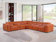 1224 - 7-Piece L-Shaped Sectional Sofa In With 3 Power Recliners & Power Headrests - R&R Furniture Gallery (Fountain Valley, CA)