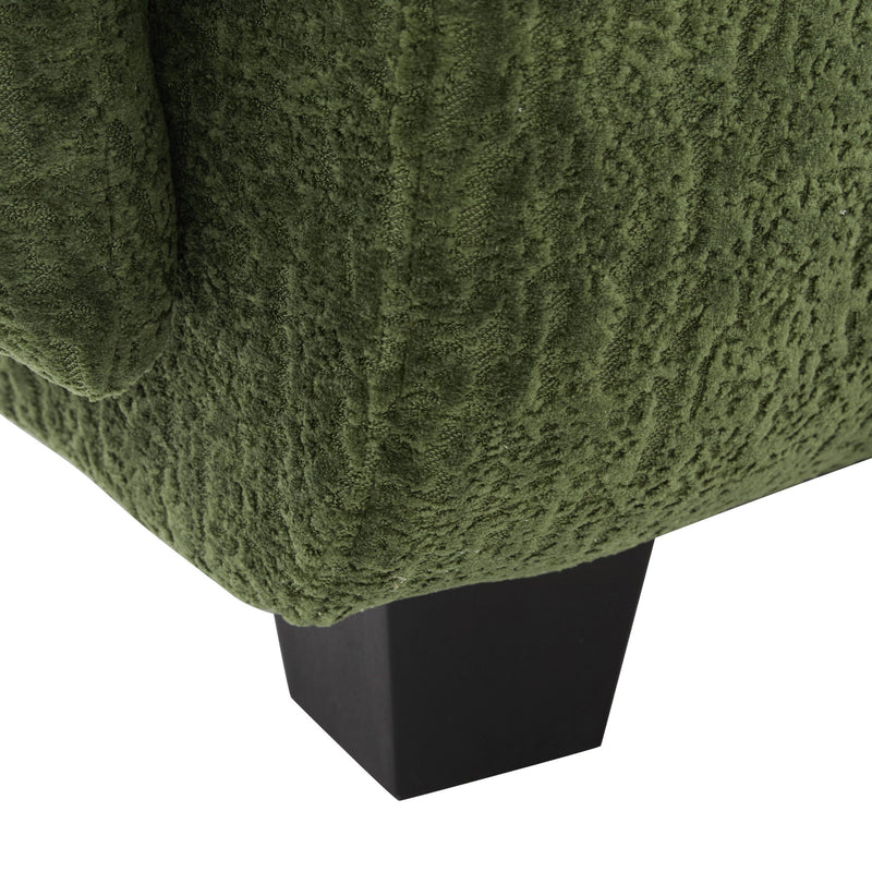 Noble House 3-seater sofa with curved armrests, stationary living room couch with plush upholstery and modern design.