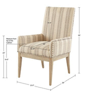 Rika - High Back Dining Armchair (Set of 2) - Natural - R&R Furniture Gallery (Fountain Valley, CA)