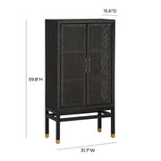 Amara - Woven Rattan Cabinet - R&R Furniture Gallery (Fountain Valley, CA)