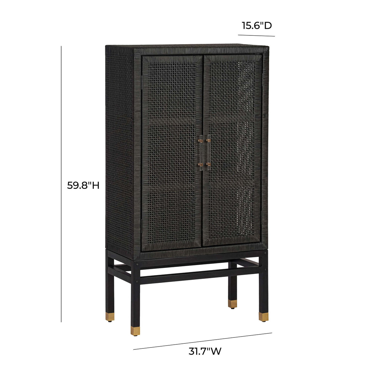 Amara - Woven Rattan Cabinet - R&R Furniture Gallery (Fountain Valley, CA)