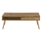 Coffee Table, Accent, Cocktail, Rectangular, Storage, Living Room, Wood Legs, Mid Century - Walnut - R&R Furniture Gallery (Fountain Valley, CA)