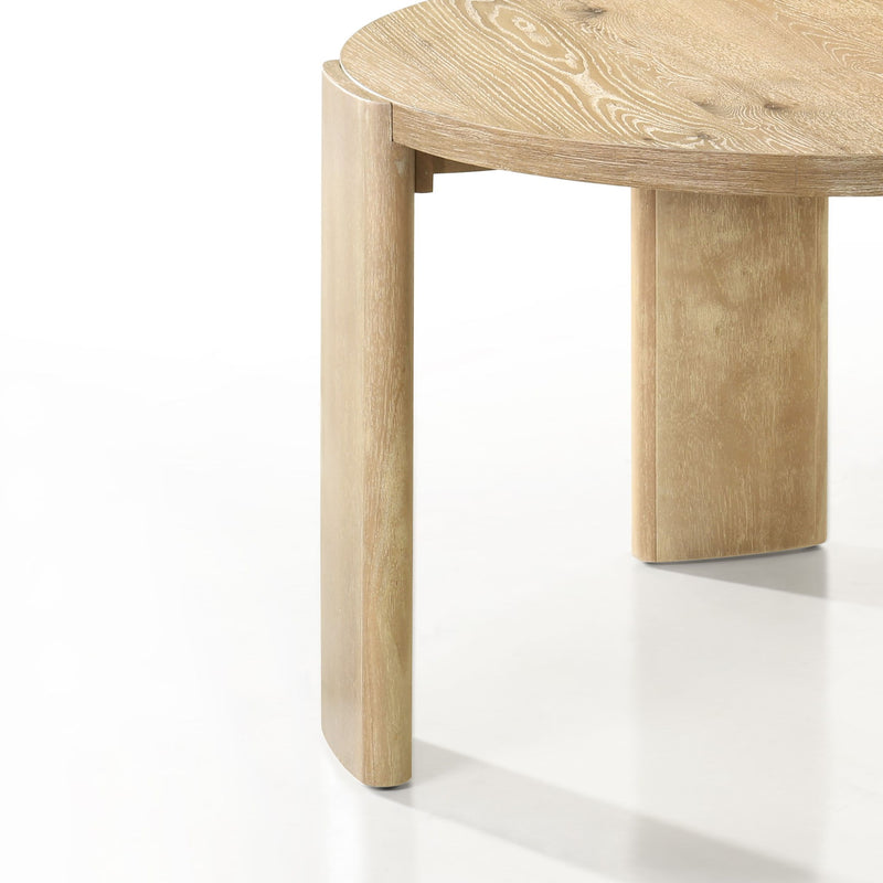 Bowen - Round Dining Table - Oak Finish - R&R Furniture Gallery (Fountain Valley, CA)