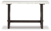 Burkhaus - Sofa Table - White / Dark Brown - R&R Furniture Gallery (Fountain Valley, CA)
