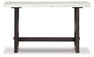 Burkhaus - Sofa Table - White / Dark Brown - R&R Furniture Gallery (Fountain Valley, CA)