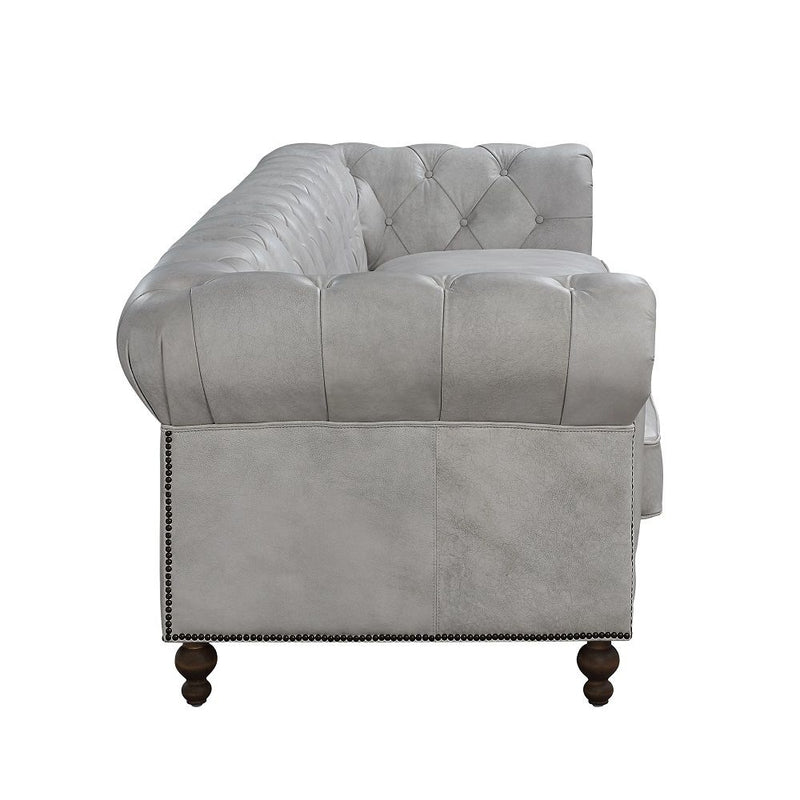 Ofer - Sofa - Vintage White Top Grain Leather - R&R Furniture Gallery (Fountain Valley, CA)
