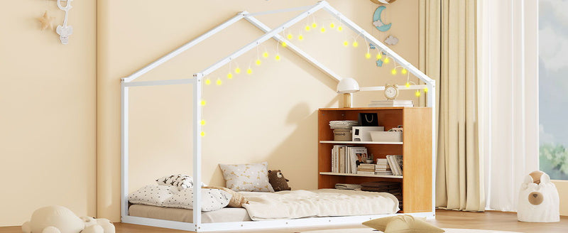 Bed House Frame With Shelves And Lights - R&R Furniture Gallery (Fountain Valley, CA)