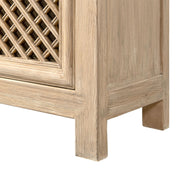 Jennifer Taylor Home Arden 4-door sideboard in natural wood finish, with sleek design and spacious storage compartments.