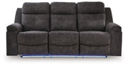 Brysonview - Reclining Sofa - Charcoal - R&R Furniture Gallery (Fountain Valley, CA)
