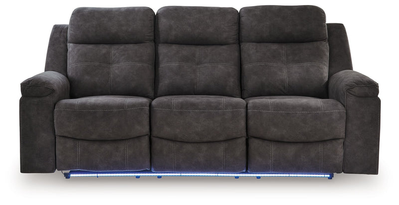 Brysonview - Reclining Sofa - Charcoal - R&R Furniture Gallery (Fountain Valley, CA)