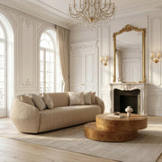 Belinda - Modern Beige Fabric 4-Seat Sofa — view 4