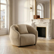 Belinda - Modern Beige Fabric Accent Chair — view 4