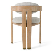 Belton - Modern Off-White Fabric + White Wash Oak Dining Chair — view 4
