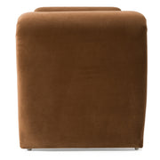 Bentley - Modern Brown Velvet Bench — view 4