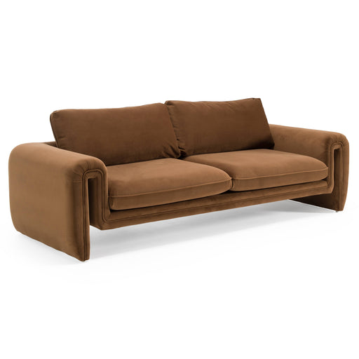Bentley - Modern Brown Velvet Sofa Set — view 2