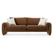 Bentley - Modern Brown Velvet Sofa — view 2