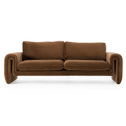 Bentley - Modern Brown Velvet Sofa — view 3