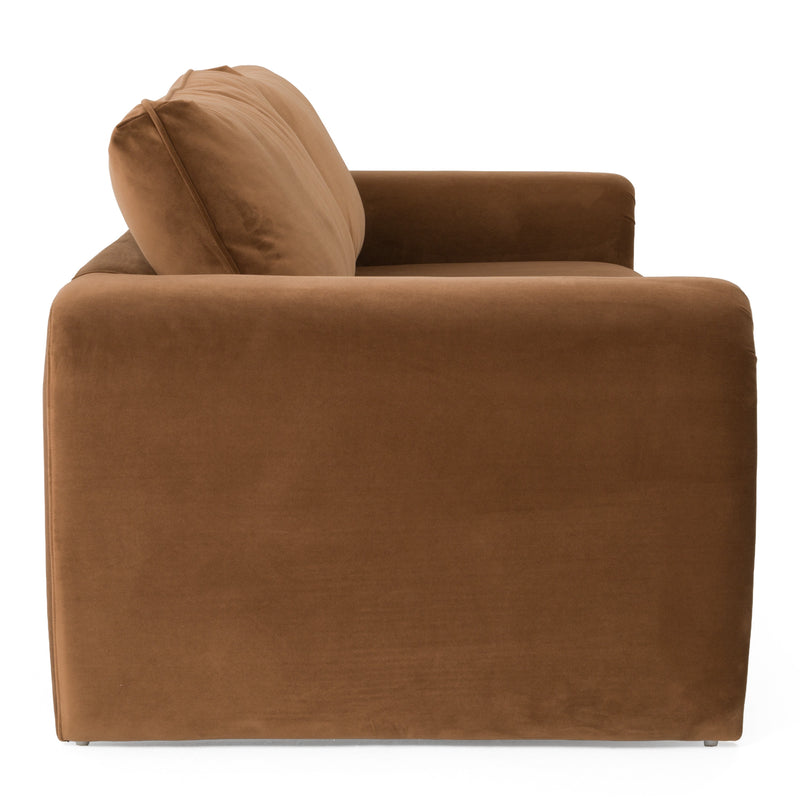 Bentley - Modern Brown Velvet Sofa — view 4