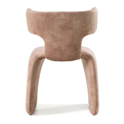 Bergman - Modern Light Brown Velvet Dining Chair — view 3