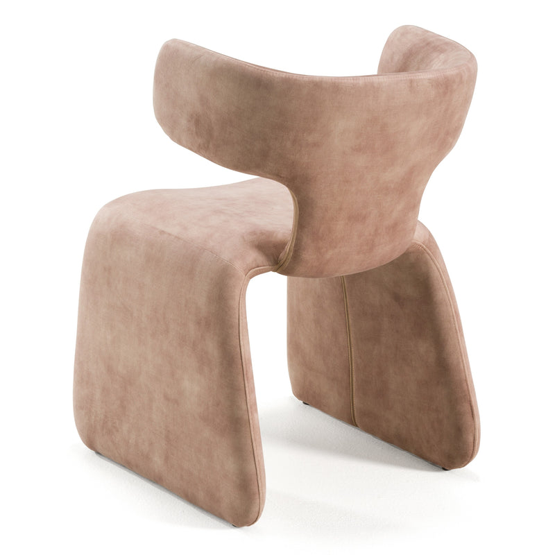 Bergman - Modern Light Brown Velvet Dining Chair — view 5