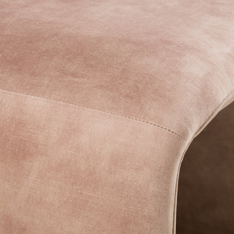 Bergman - Modern Light Brown Velvet Dining Chair — view 4