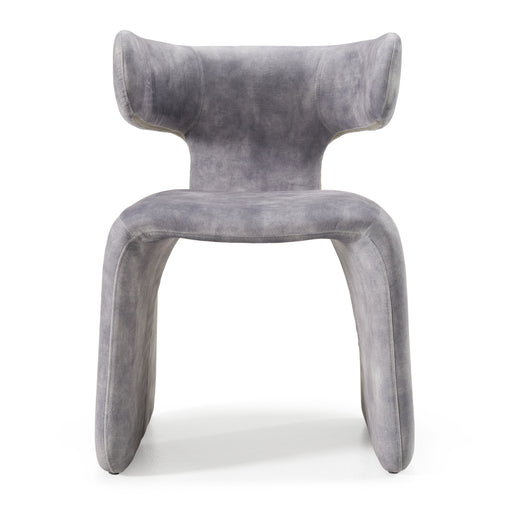 Bergman - Modern Grey-Blue Velvet Dining Chair