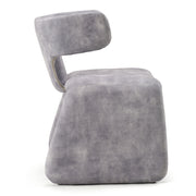 Bergman - Modern Grey-Blue Velvet Dining Chair — view 2