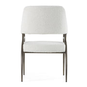 Betty - Modern Off-White Fabric + Bronze Dining Chair — view 3