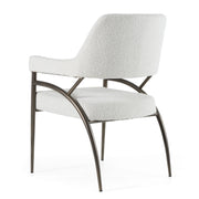 Betty - Modern Off-White Fabric + Bronze Dining Chair — view 4