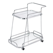 Aegis - Serving Cart - Clear Glass & Chrome - R&R Furniture Gallery (Fountain Valley, CA)